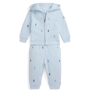 NWOT Ralph Lauren Baby Boys Polo Pony Fleece Hoodie & Pants Set, 3 months
